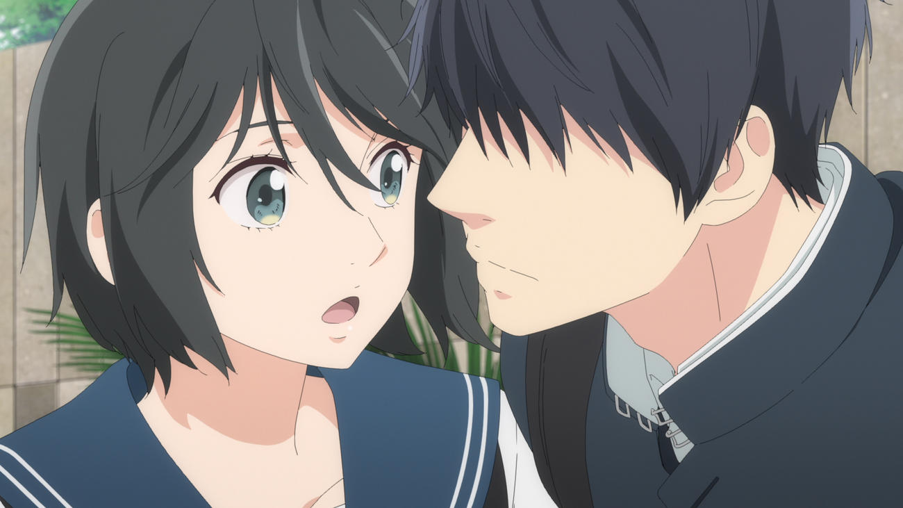 アニメ映画「思い、思われ、ふり、ふられ」の朱里（左）と和臣　（C）2020アニメ映画「思い、思われ、ふり、ふられ」製作委員会（C）咲坂伊緒／集英社