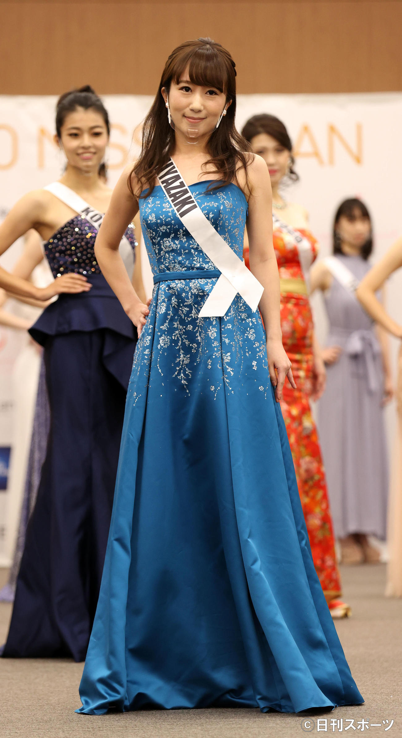 ミス・ジャパンファイナリスト発表会　発表会に出席したミス宮崎・椎木彩乃（撮影・大野祥一）