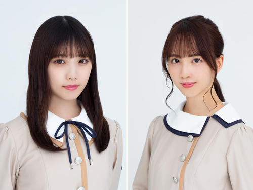 与田祐希(左)と佐藤楓