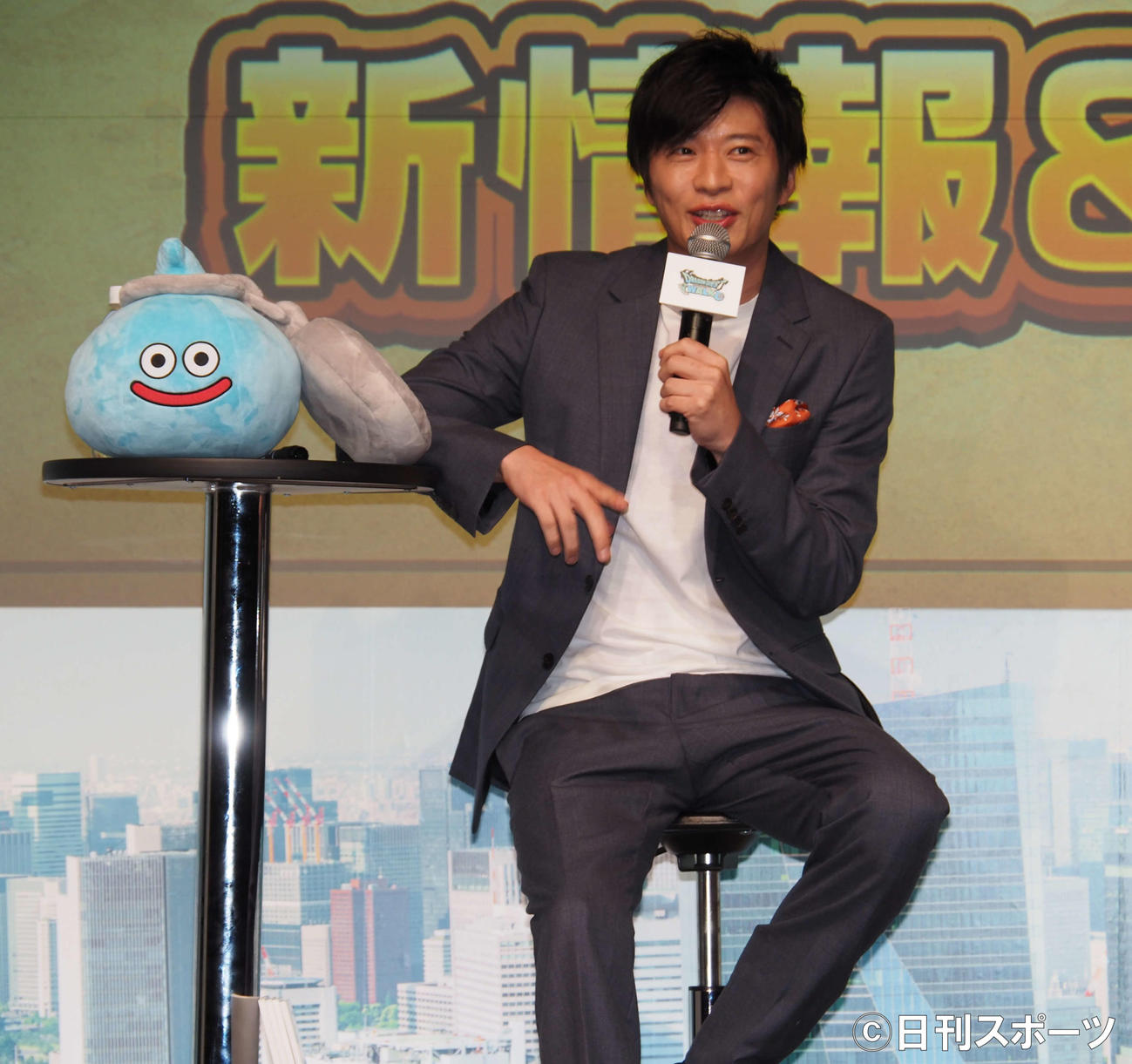 「ドラゴンクエストウォーク」新CM発表会に出席した田中圭（撮影・遠藤尚子）