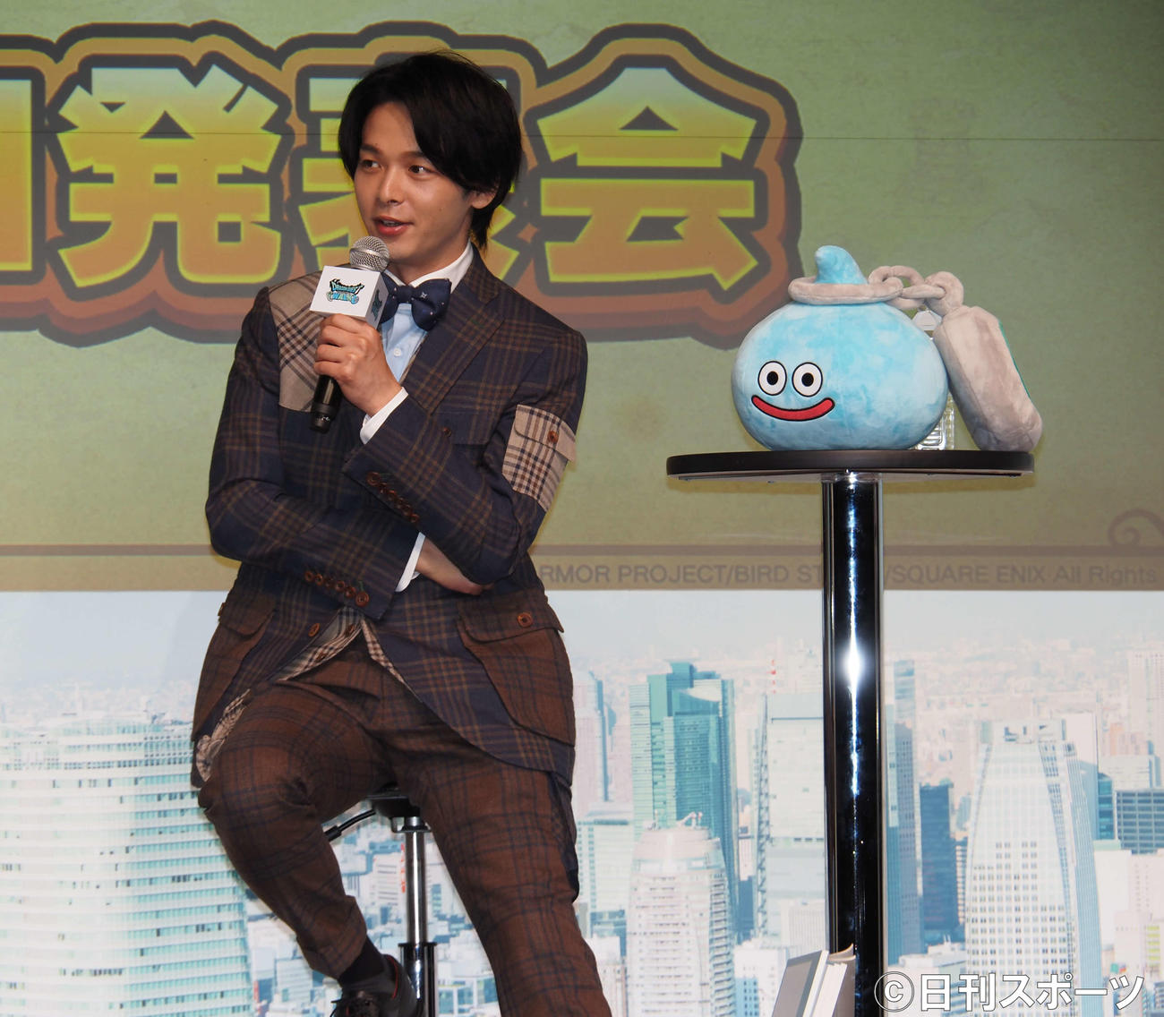 「ドラゴンクエストウォーク」新CM発表会に出席した中村倫也（撮影・遠藤尚子）