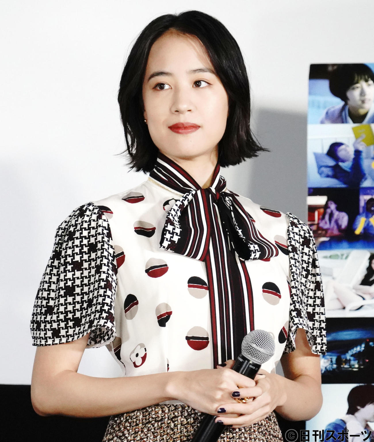 映画「人数の町」公開記念リモート舞台あいさつに出席した石橋静河（撮影・佐藤成）