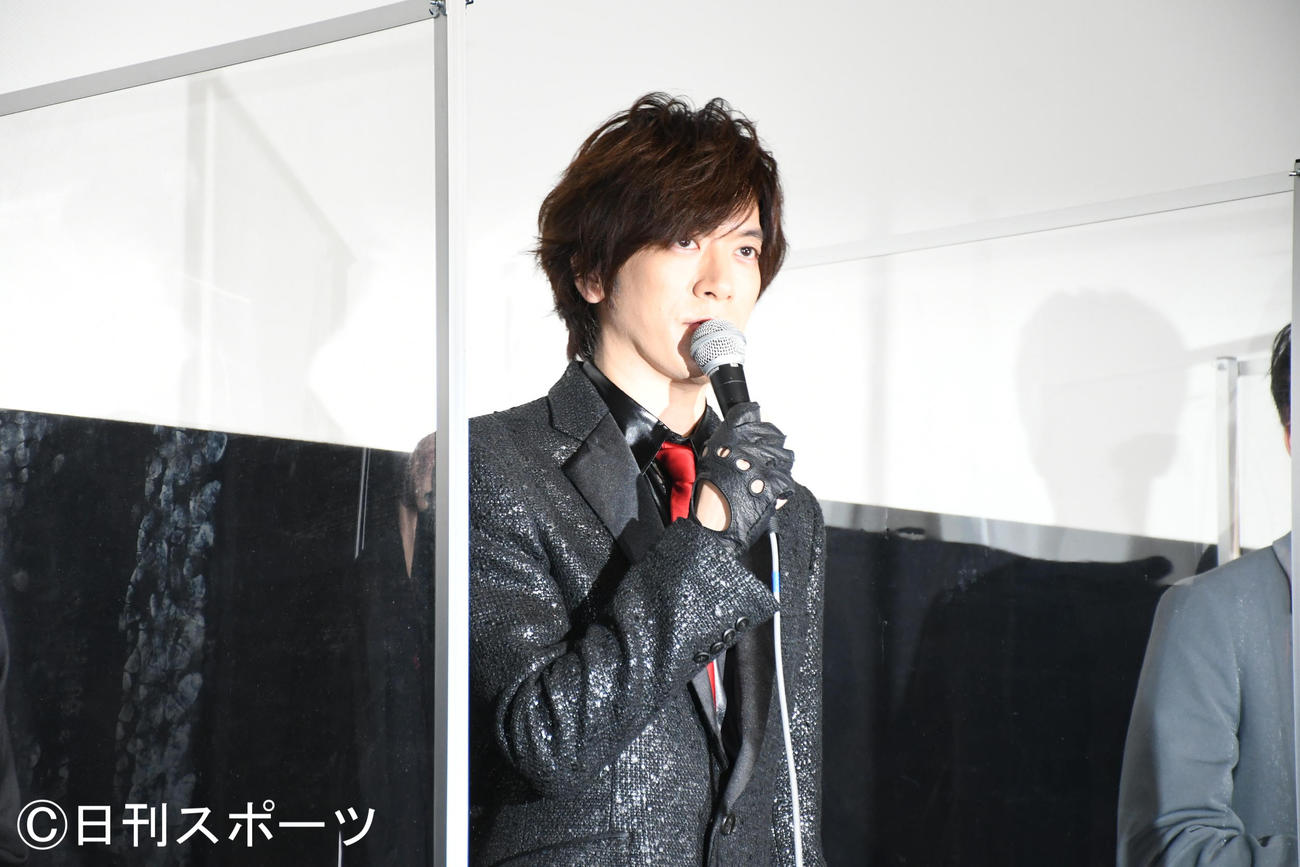 映画「妖怪人間ベラ」初日舞台あいさつでトークするDAIGO（撮影・大友陽平）