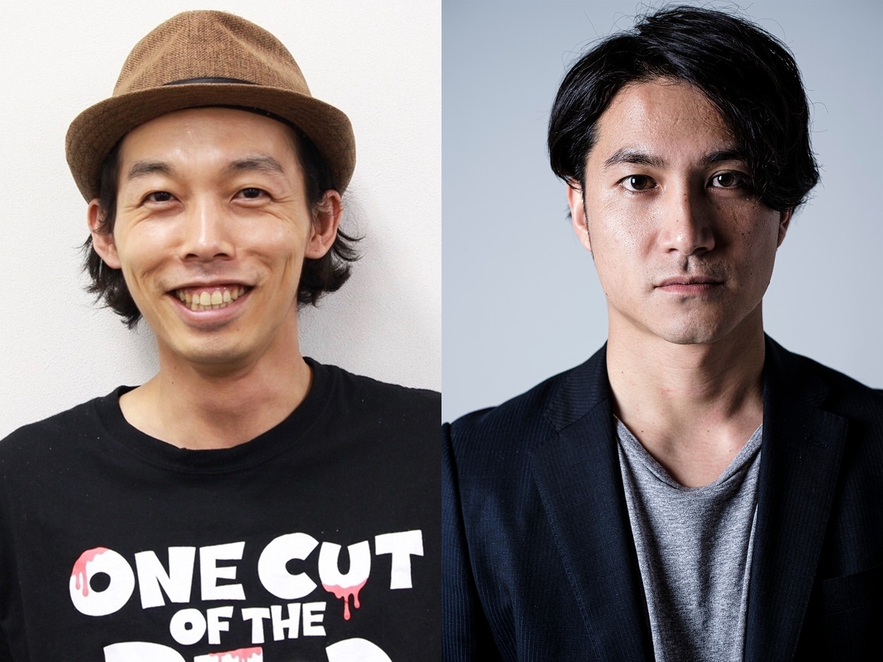 新作映画「ポプラン」を製作する上田慎一郎監督（左）と主演の皆川暢二