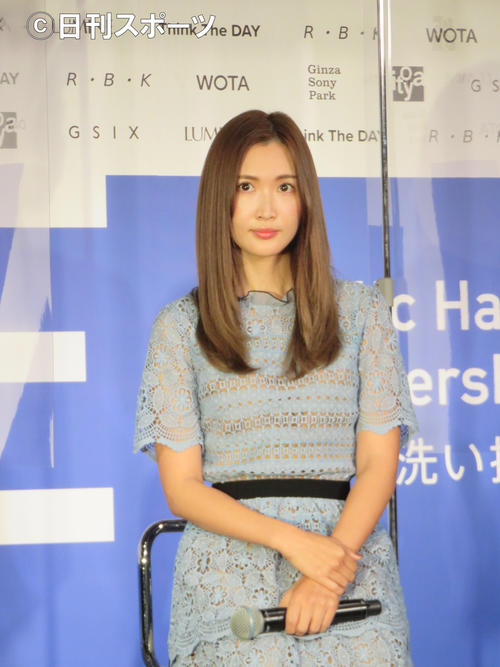 「公衆手洗い推進パートナーシップ」発足発表会見に出席した紗栄子