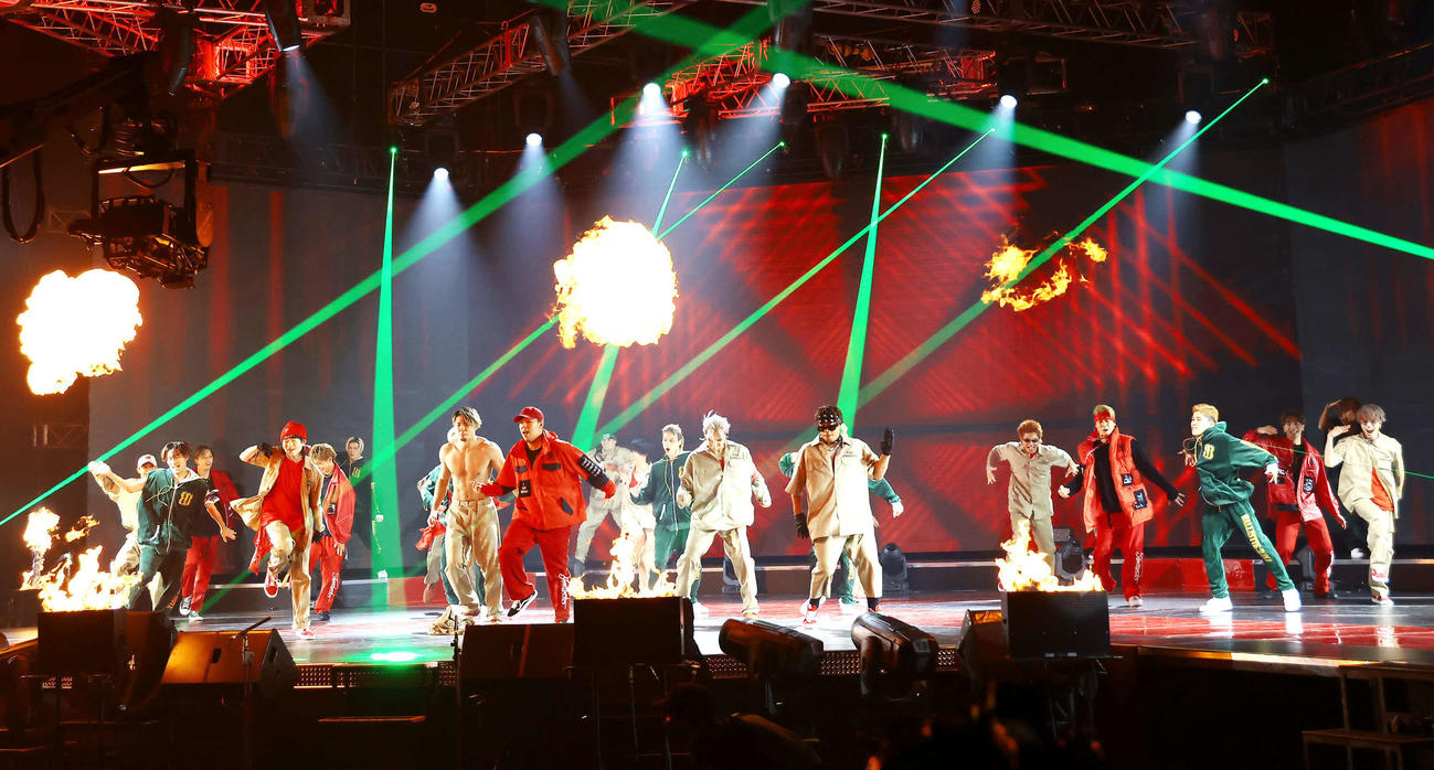 有料配信ライブ「EXILE　TRAIN」に出演したEXILE　TRIBEのメンバー