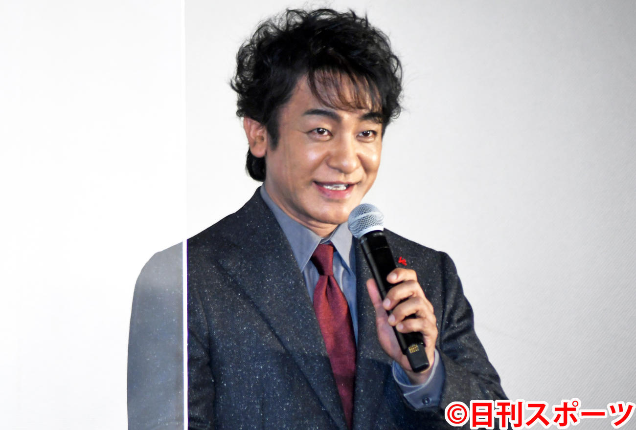 映画「小説の神様　君としか描けない物語」公開直前イベントであいさつする片岡愛之助（撮影・大友陽平）