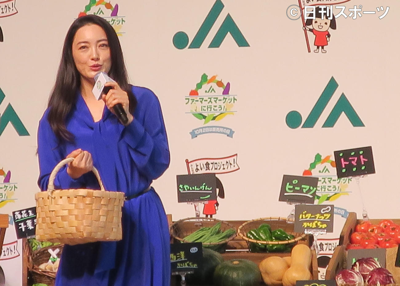 「10月2日は直売所の日」PRイベントに出席した仲間由紀恵