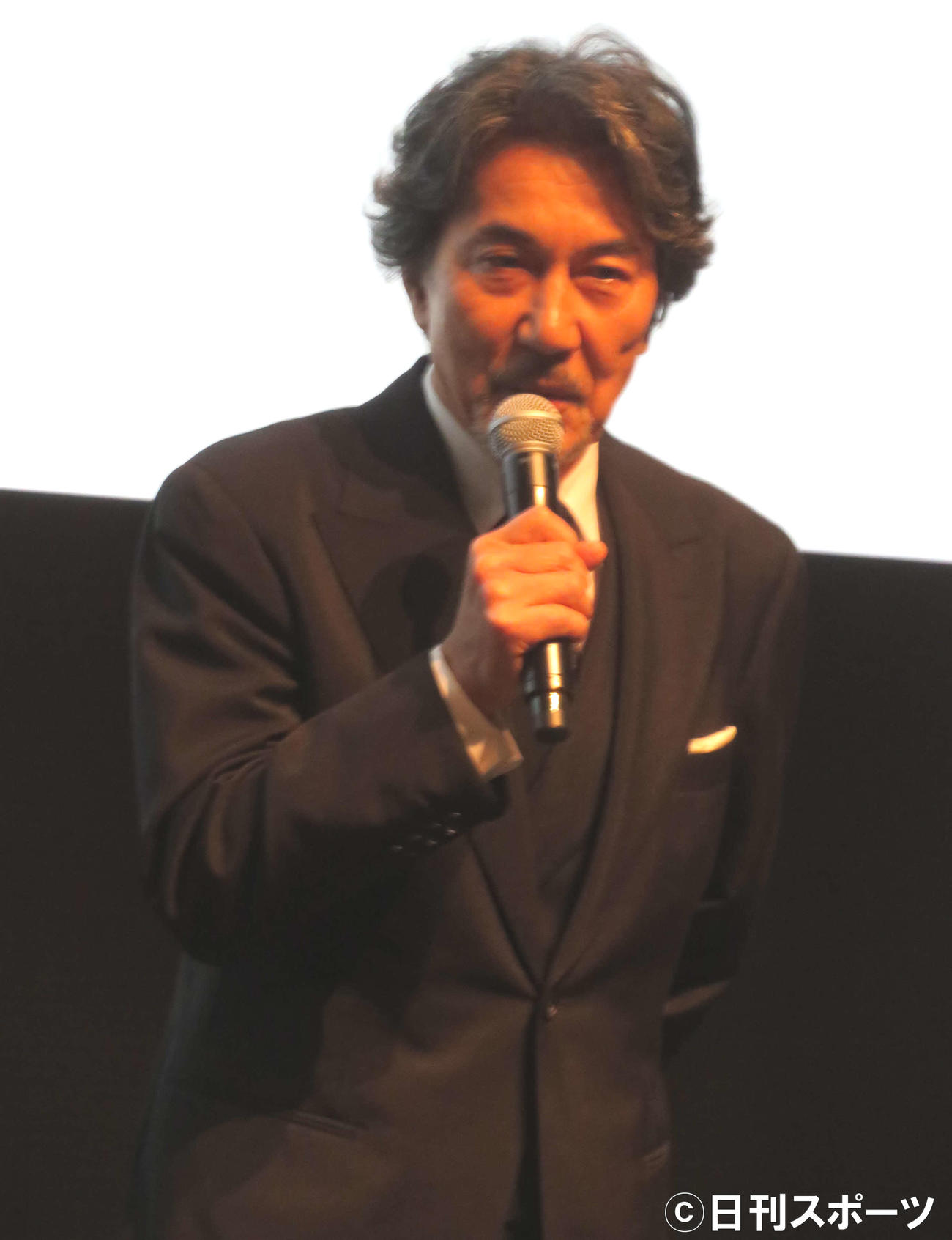 東京国際映画祭ラインアップ発表会見に登壇したフェスティバル・アンバサダーの役所広司（撮影・村上幸将）