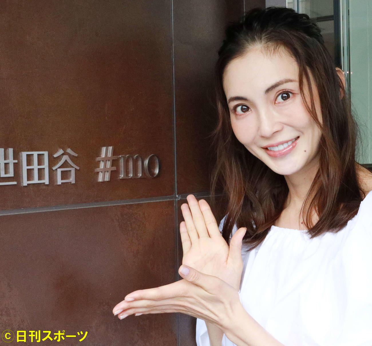 「♯mo」のロゴが押切もえ総合プロデュースの証し（撮影・中島郁夫）