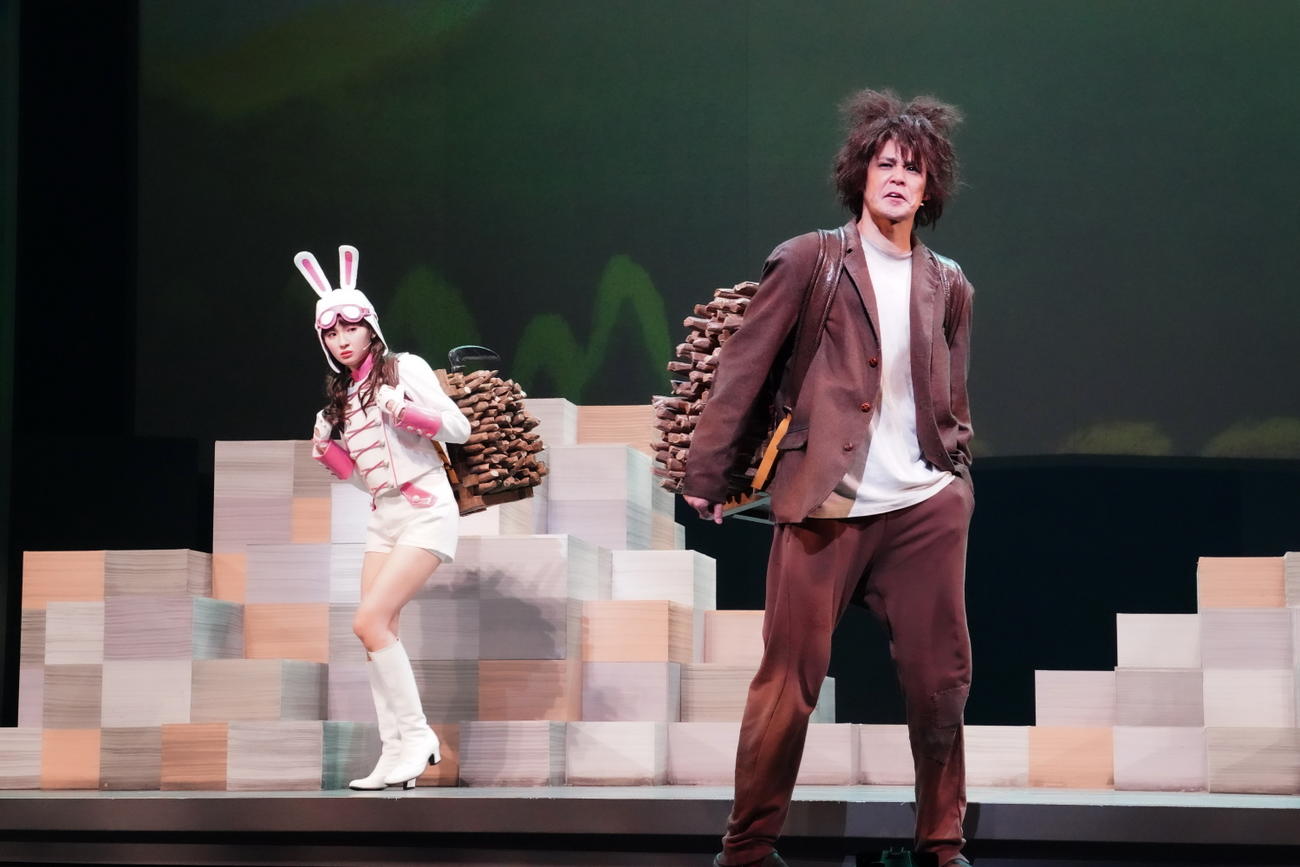 2人芝居「カチカチ山」に主演する宮野真守と共演の井上小百合（撮影・田中亜紀）