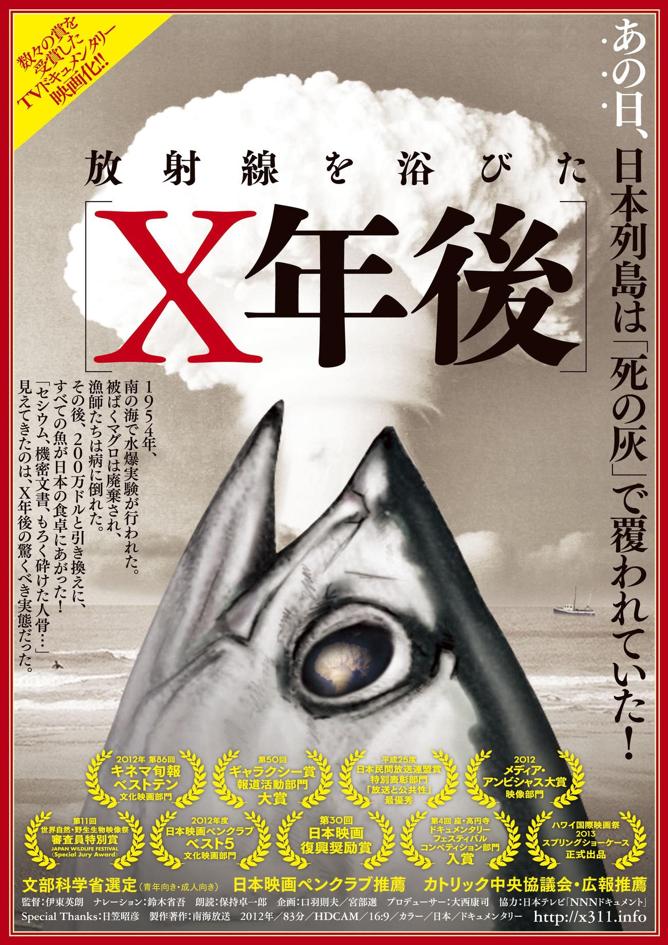 映画「放射線を浴びたX年後」のチラシ