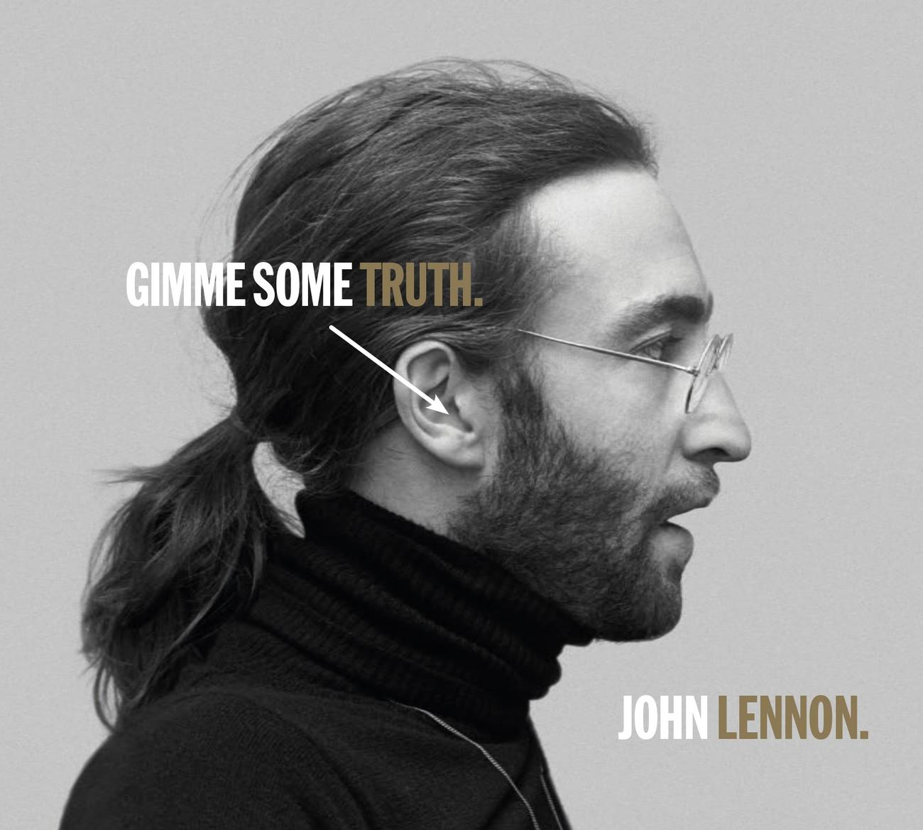 ジョン・レノン生誕80周年記念で発売される新ベスト盤「GIMME　SOME　TRUTH．」のジャケット写真