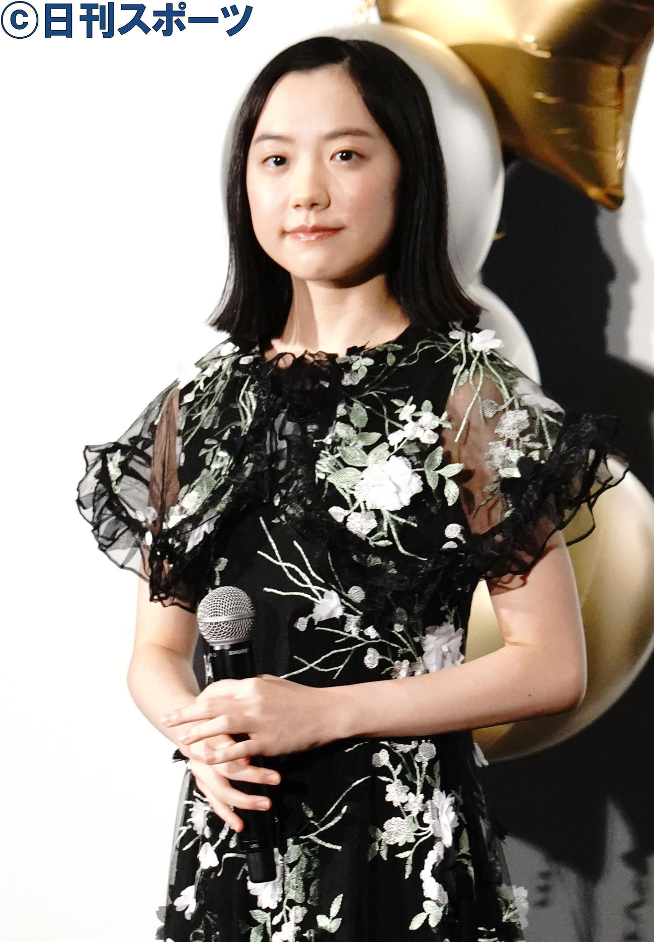 映画「星の子」初日舞台あいさつに出席した芦田愛菜（撮影・佐藤成）