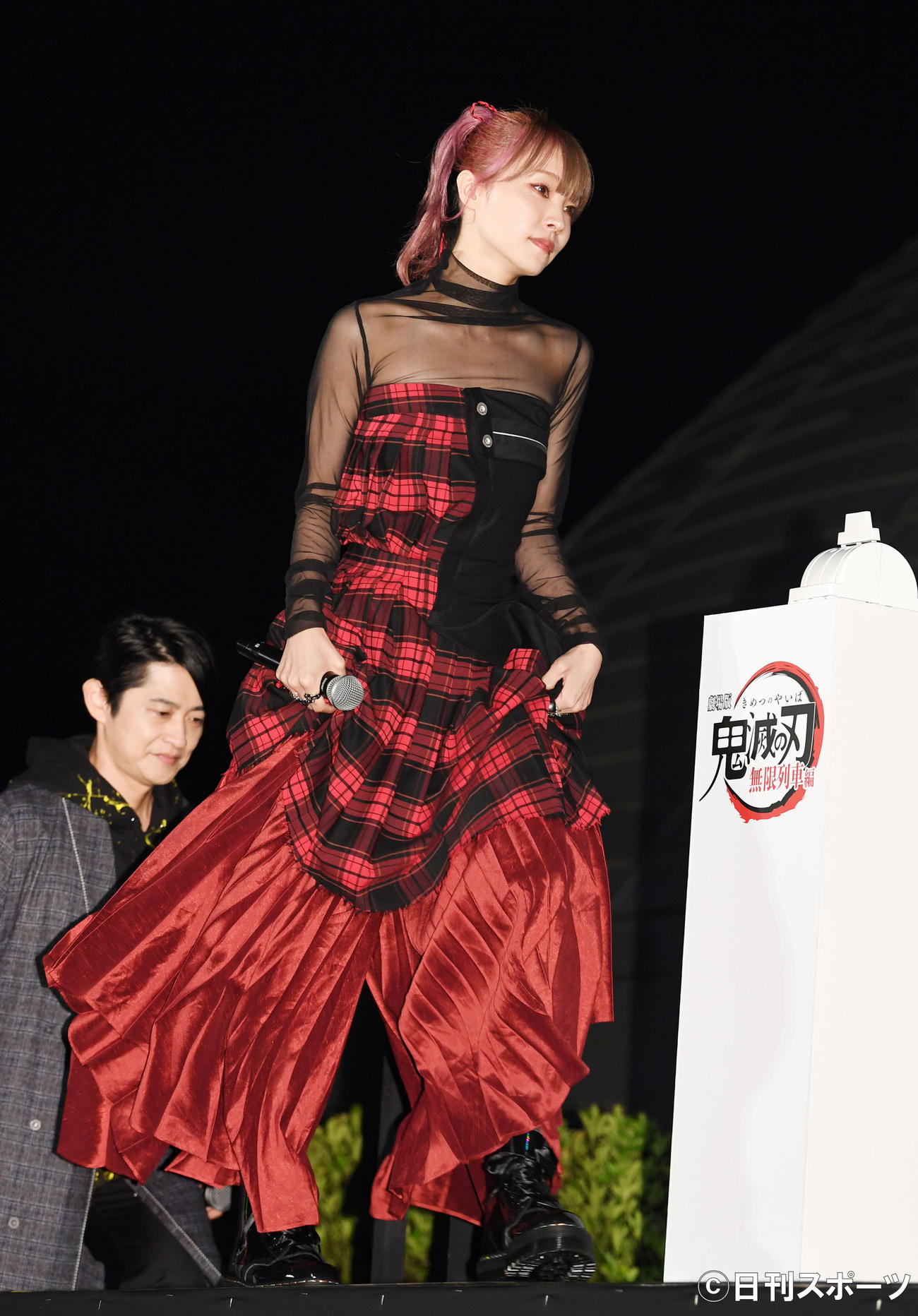 東京スカイツリー点灯式に登壇したLiSA（撮影・横山健太）