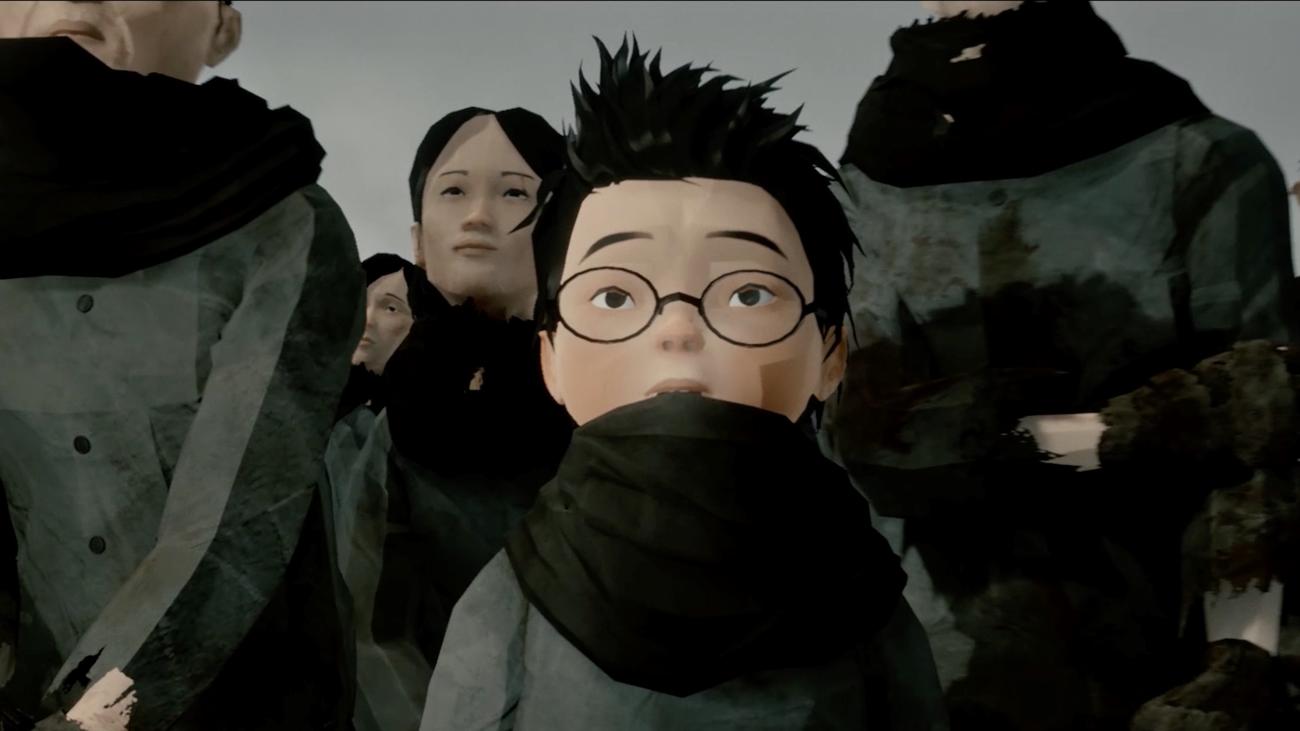 北朝鮮の強制収容所の内情を生存者の証言を参考に描いたアニメ映画「トゥルーノース」の1シーン（C）2020sumimasen