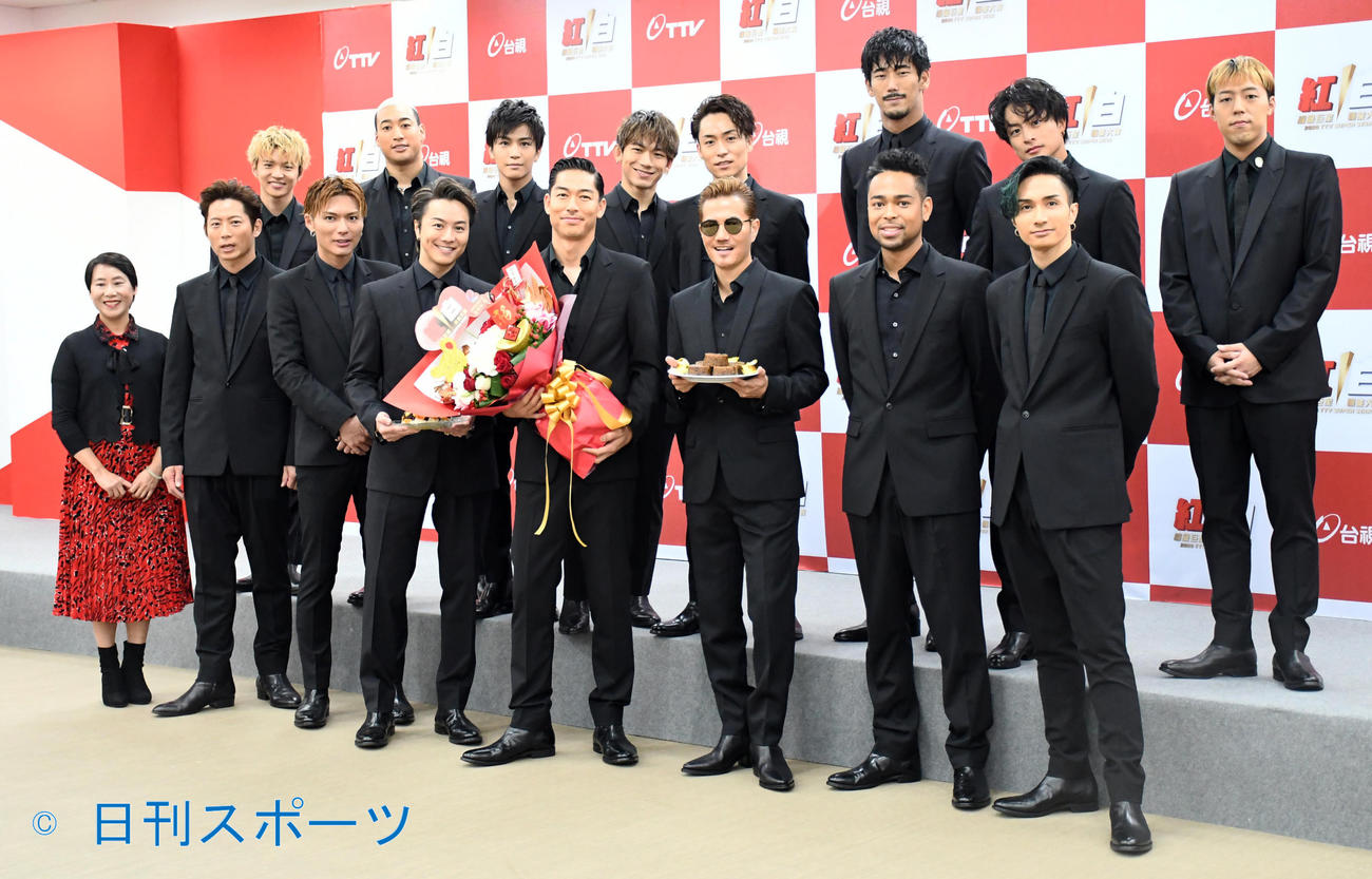 収録で訪れた台湾で会見を行ったEXILE（2020年1月12日撮影）