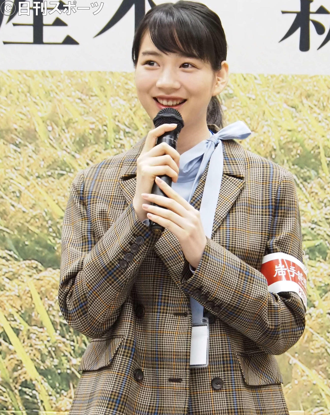 「岩手県産米　新米発表会」に出席したのん（撮影・遠藤尚子）