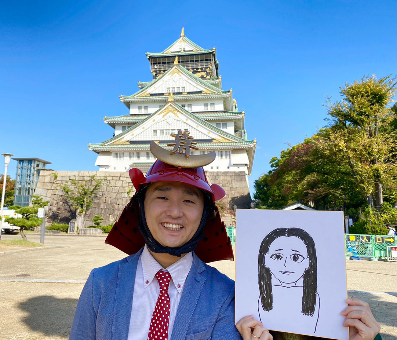 結婚を発表した、れきしクン（左）と一般女性