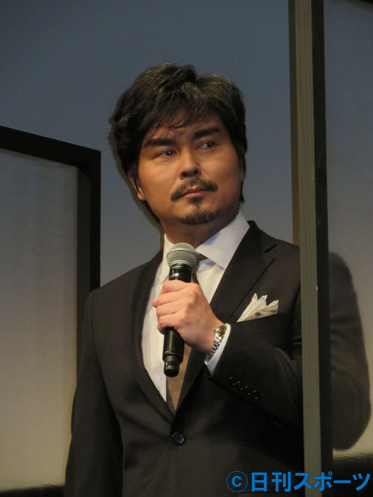 映画「水上のフライト」東京国際映画祭舞台あいさつに登壇した小沢征悦（撮影・村上幸将）