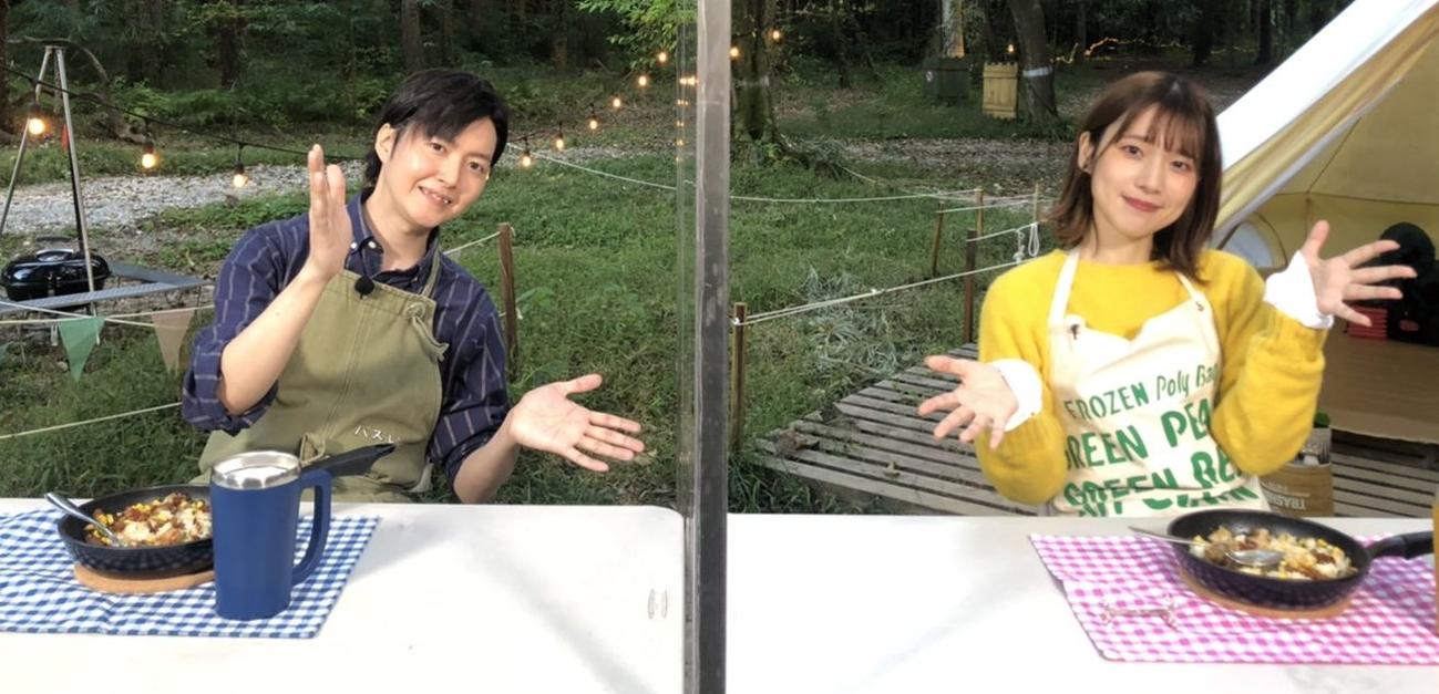 人気料理研究家リュウジ（左）が大ファンで「推し」という声優内田真礼とデイキャンプをしたら…とっても盛り上がりました