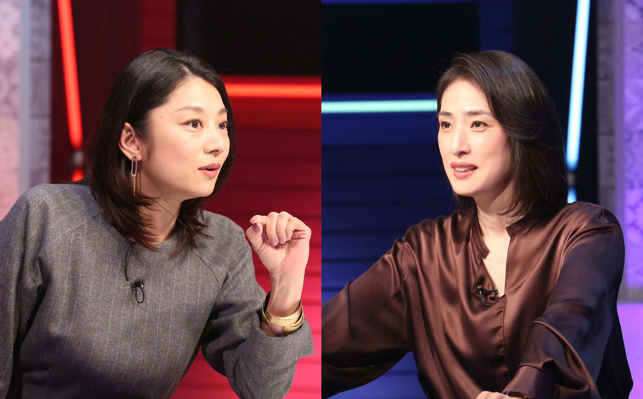 小池栄子（左）と天海祐希（C）フジテレビ
