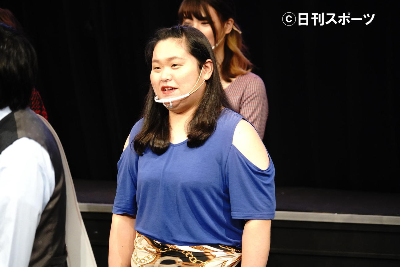 「R－1グランプリ2021」やります会見に出席したお笑いカルテットぼる塾の田辺智加（撮影・佐藤成）