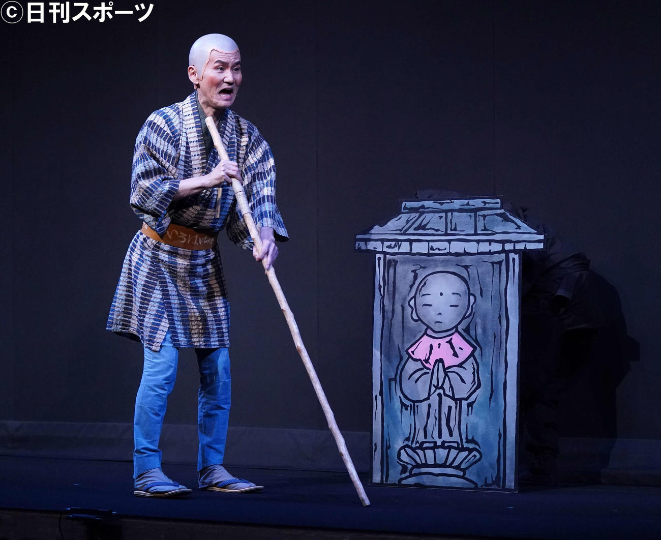 舞台「あんまと泥棒」の稽古を公開する南原清隆（撮影・江口和貴）