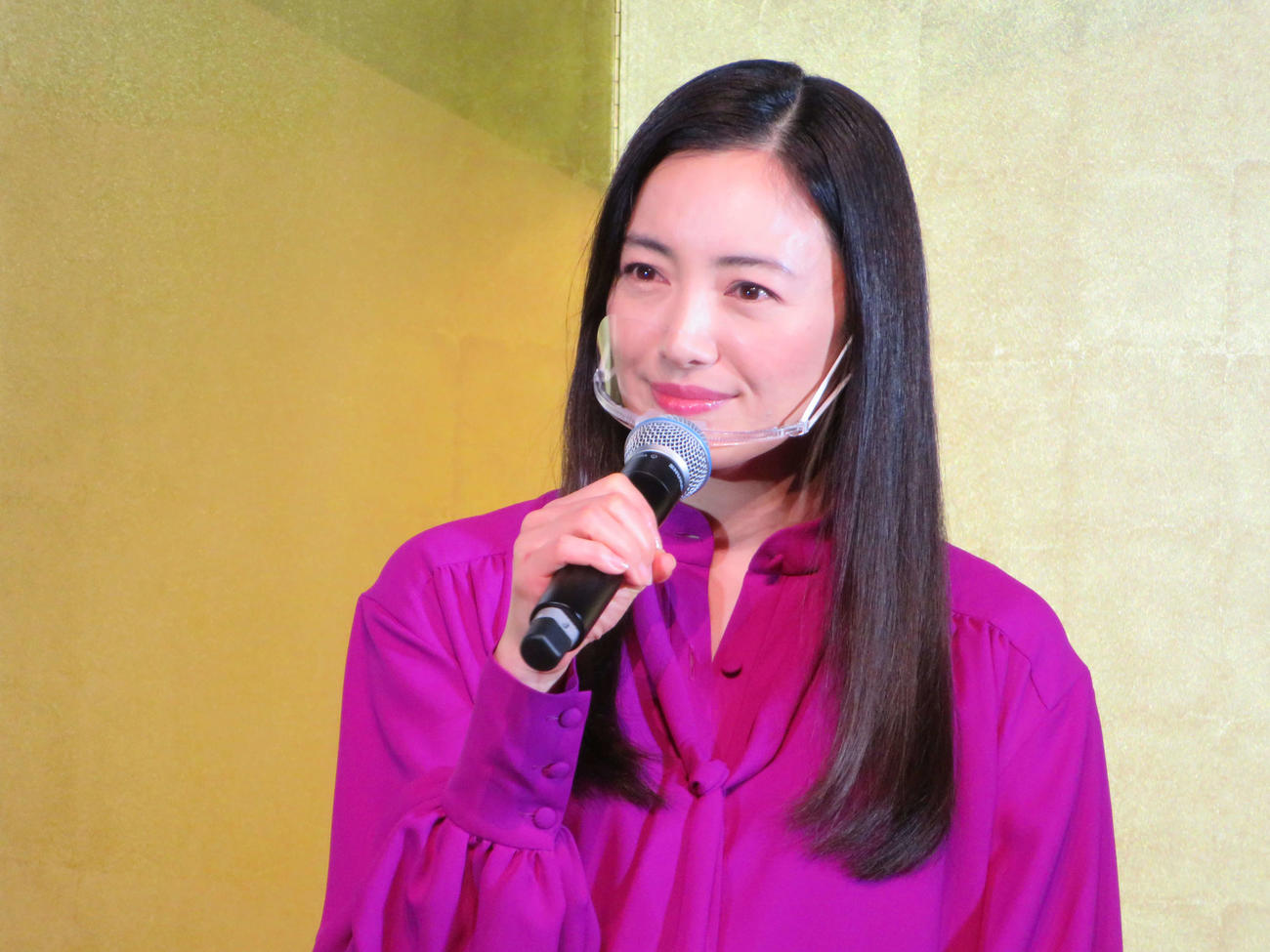 「第9回　健康寿命をのばそう！アワード」表彰式に出席した仲間由紀恵（撮影・三須佳夏）
