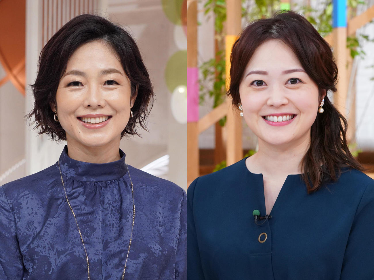 日本テレビ系特番「有働＆水卜の知らなかった！2020～あのニュースの真実～」で3年連続MCでタッグを組む　フリーアナウンサーの有働由美子（左）と日本テレビ水卜麻美アナウンサー（33）