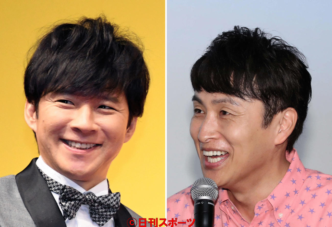 アンジャッシュ渡部建（左）と児嶋一哉