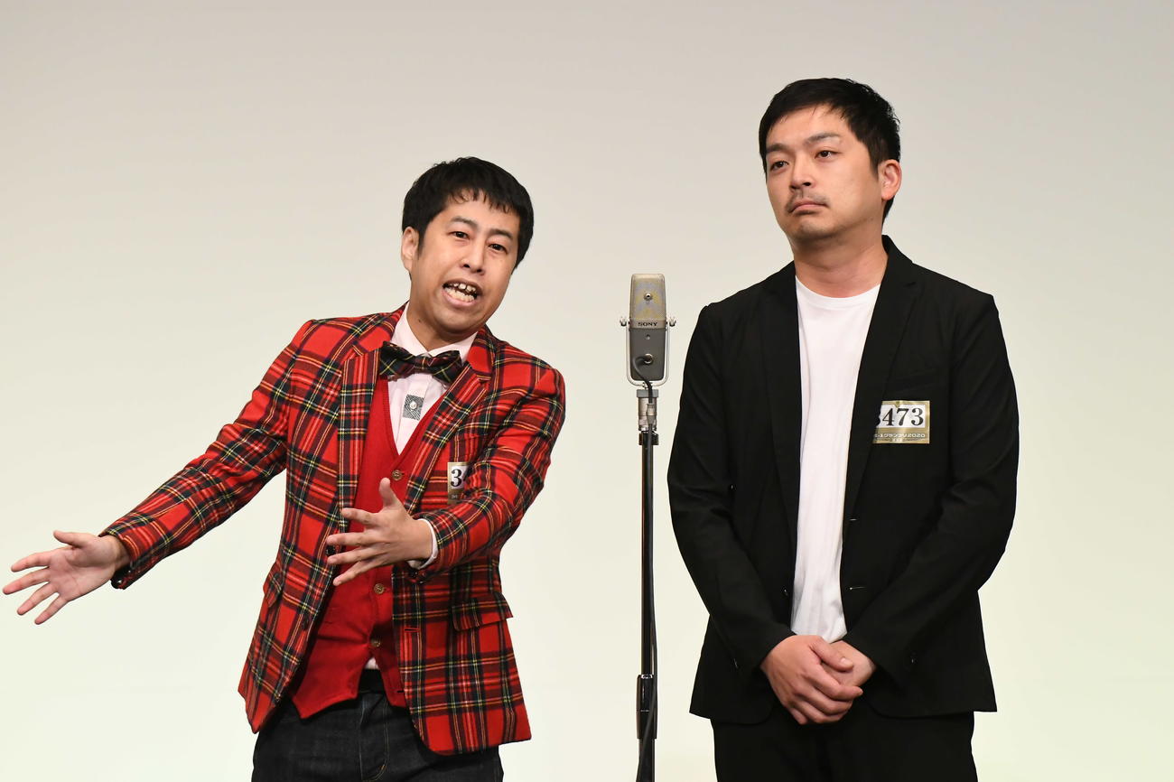 「M-1グランプリ2020」決勝進出を決めたウエストランド。左が井口浩之、右が河本太(C)M-1グランプリ事務局
