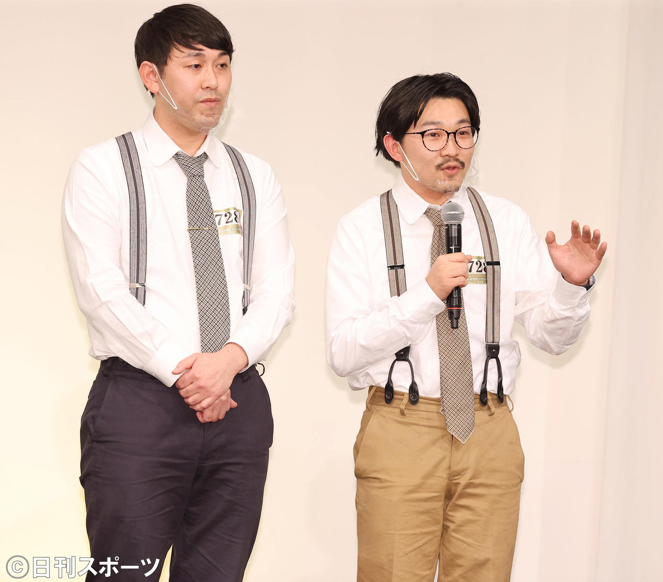 M－1グランプリ決勝進出を果たしたオズワルドの畠中悠（左）と伊藤俊介（撮影・垰建太）