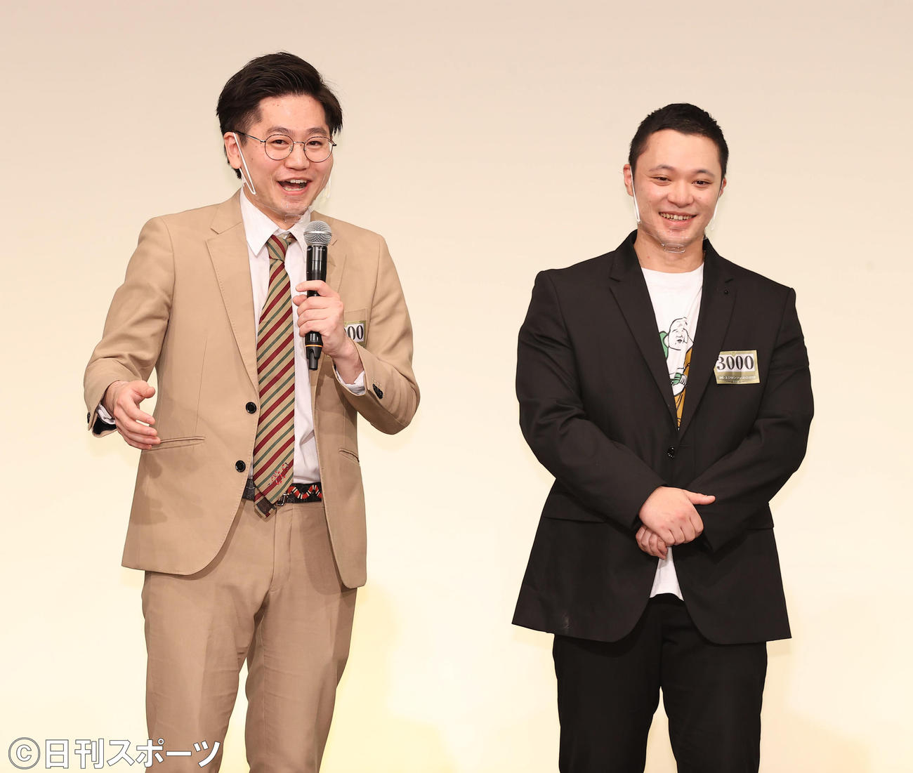 M－1グランプリ決勝進出を果たした東京ホテイソンのたける（左）とショーゴ（撮影・垰建太）