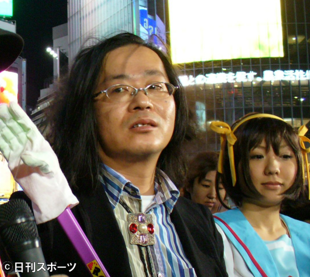 渋谷区長選に立候補した宅八郎候補（2007年4月21日撮影）