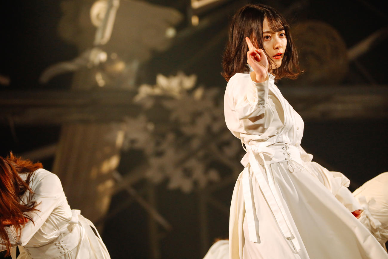 「デビューカウントダウンライブ！！」でパフォーマンスする櫻坂46森田ひかる（撮影・上山陽介）