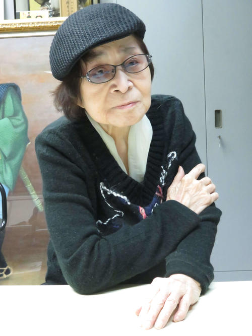 野村沙知代さんとの思い出を語る浅香光代さん（2017年12月8日撮影）