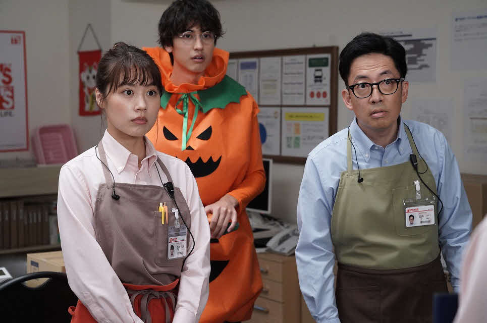 フジテレビ系「姉ちゃんの恋人」の1シーン（左から）有村架純、井阪郁巳、スミマサノリ