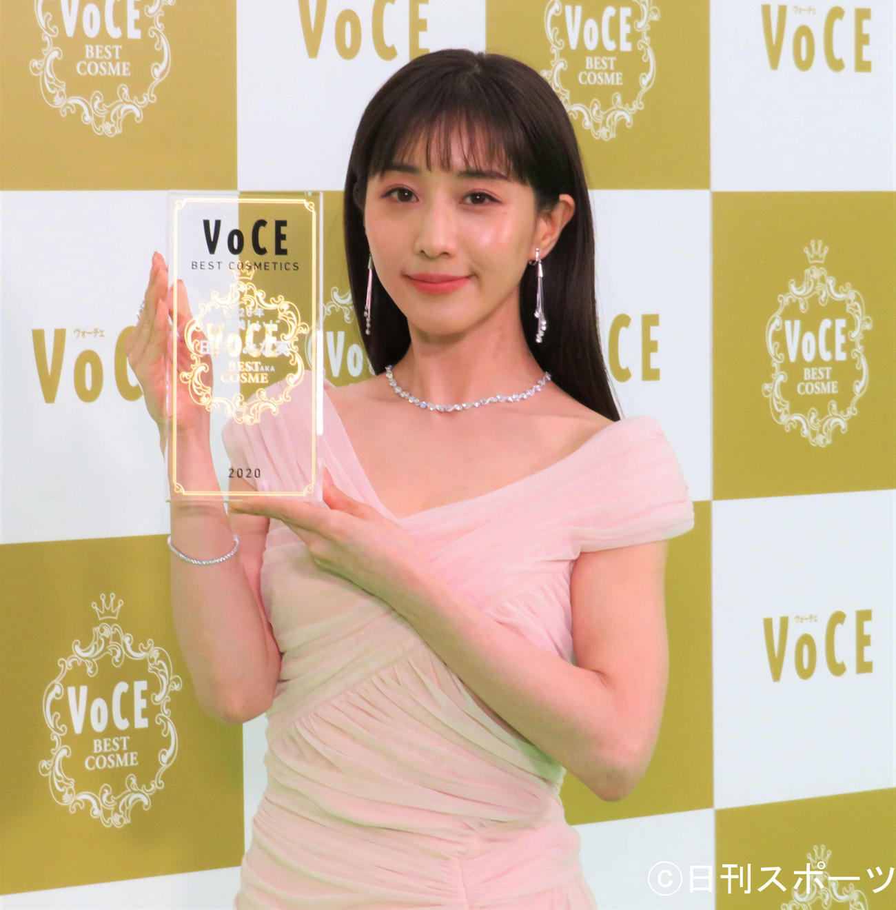 「VOCE　BEST　COSMETICS　AWARDS　2020」に出席した田中みな実（撮影・三須佳夏）