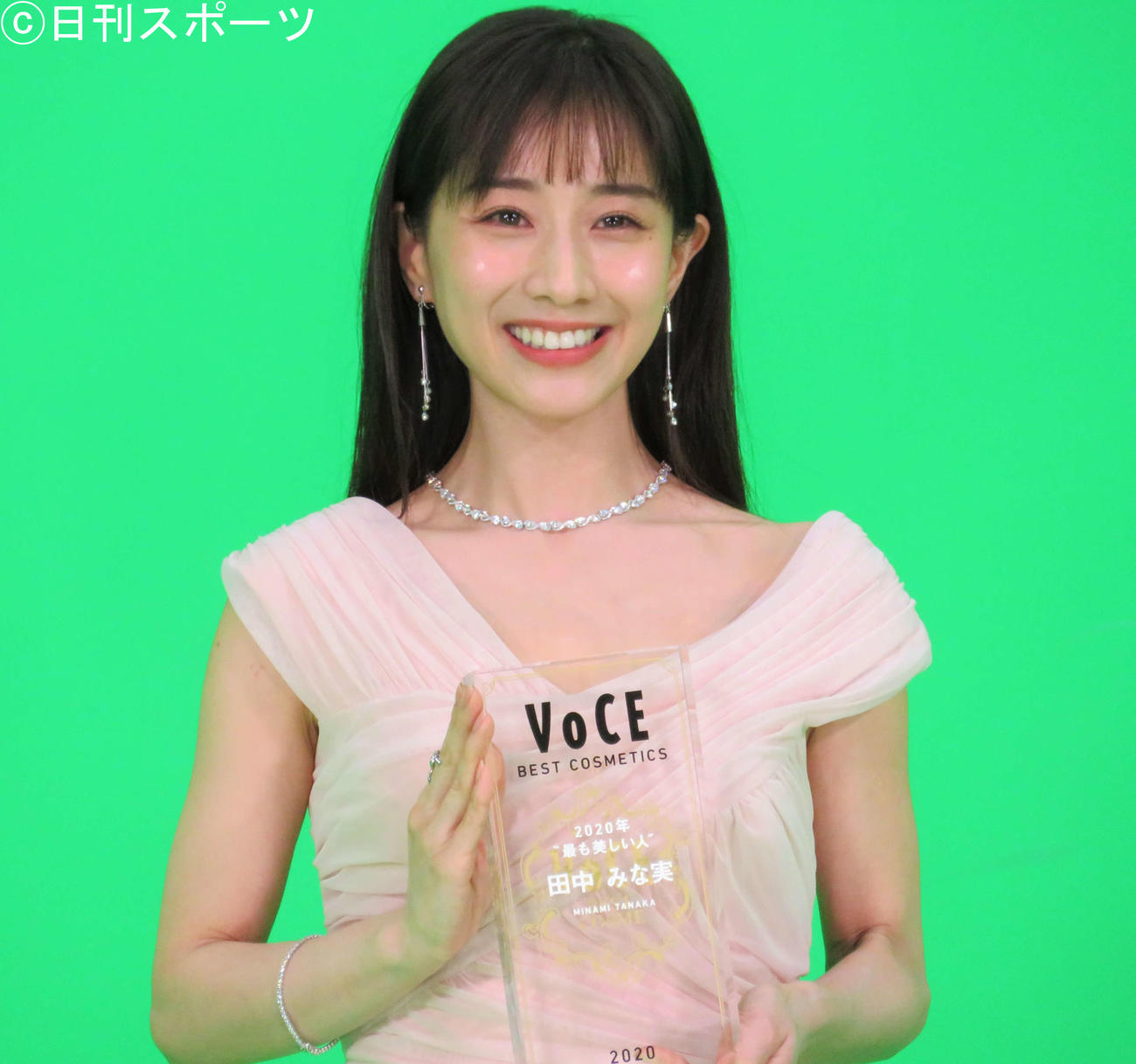 「VOCE　BEST　COSMETICS　AWARDS　2020」に出席した田中みな実（撮影・三須佳夏）
