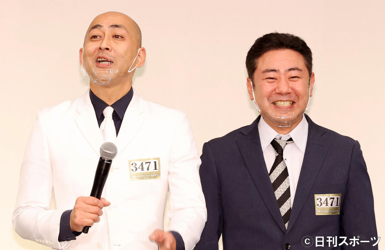 錦鯉の長谷川雅紀（左）と渡辺隆（2020年12月2日撮影）
