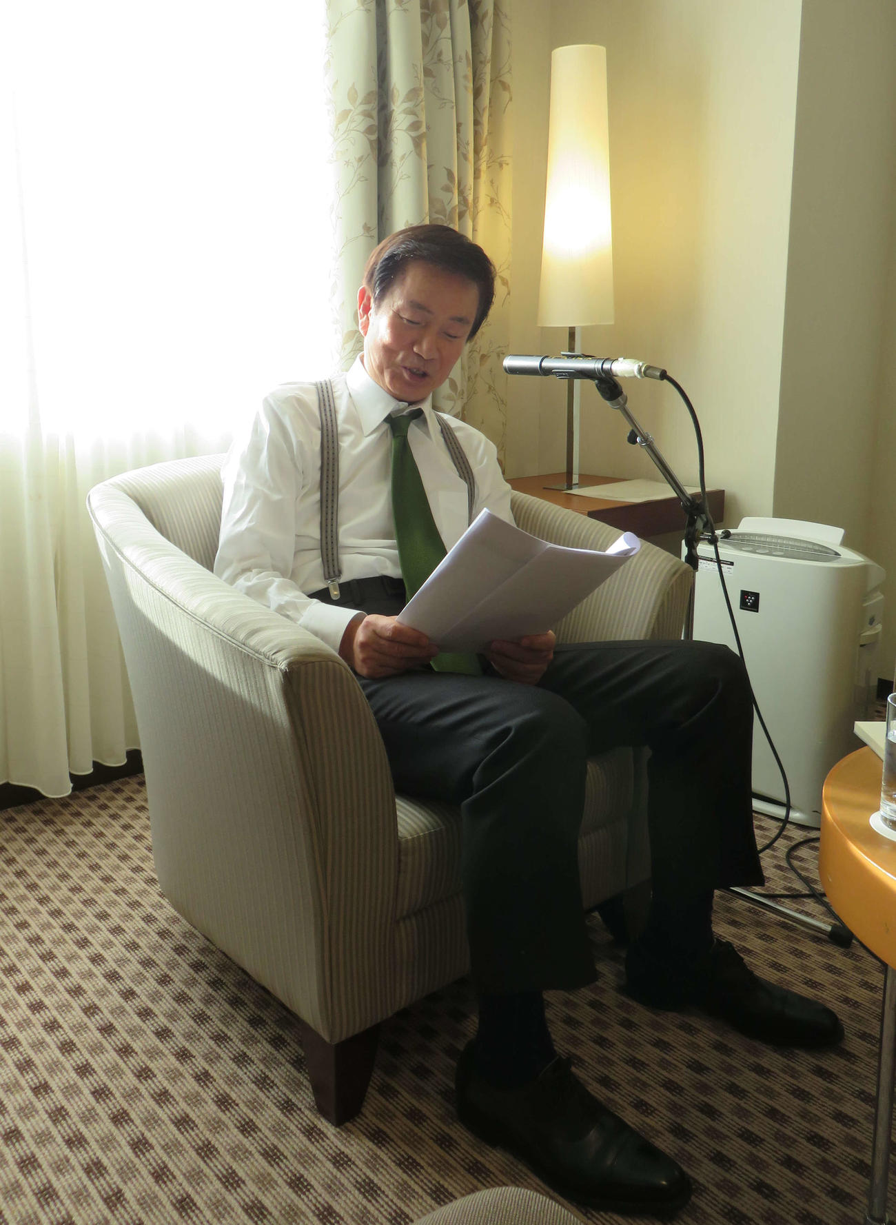 ニッポン放送の番組収録に臨んだ森田健作氏