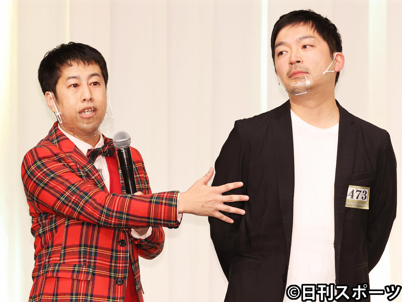 ウエストランドの井口浩之（左）と河本太（2020年12月2日撮影）