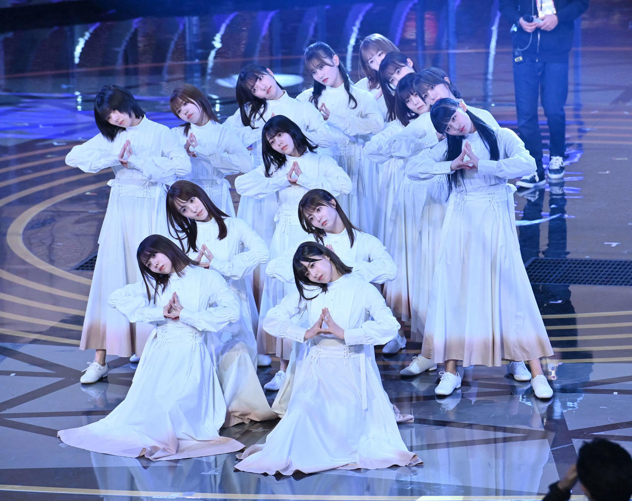 紅白歌合戦のリハーサルに登場した櫻坂46（代表撮影）