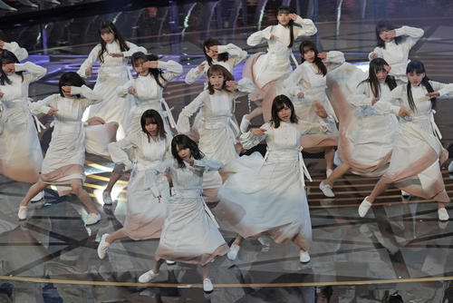 紅白歌合戦のリハーサルでパフォーマンスする櫻坂46（代表撮影）