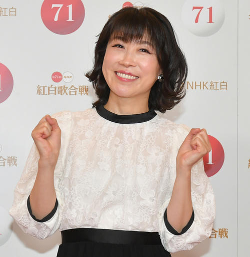 紅白歌合戦のリハーサルに登場した水森かおり（代表撮影）
