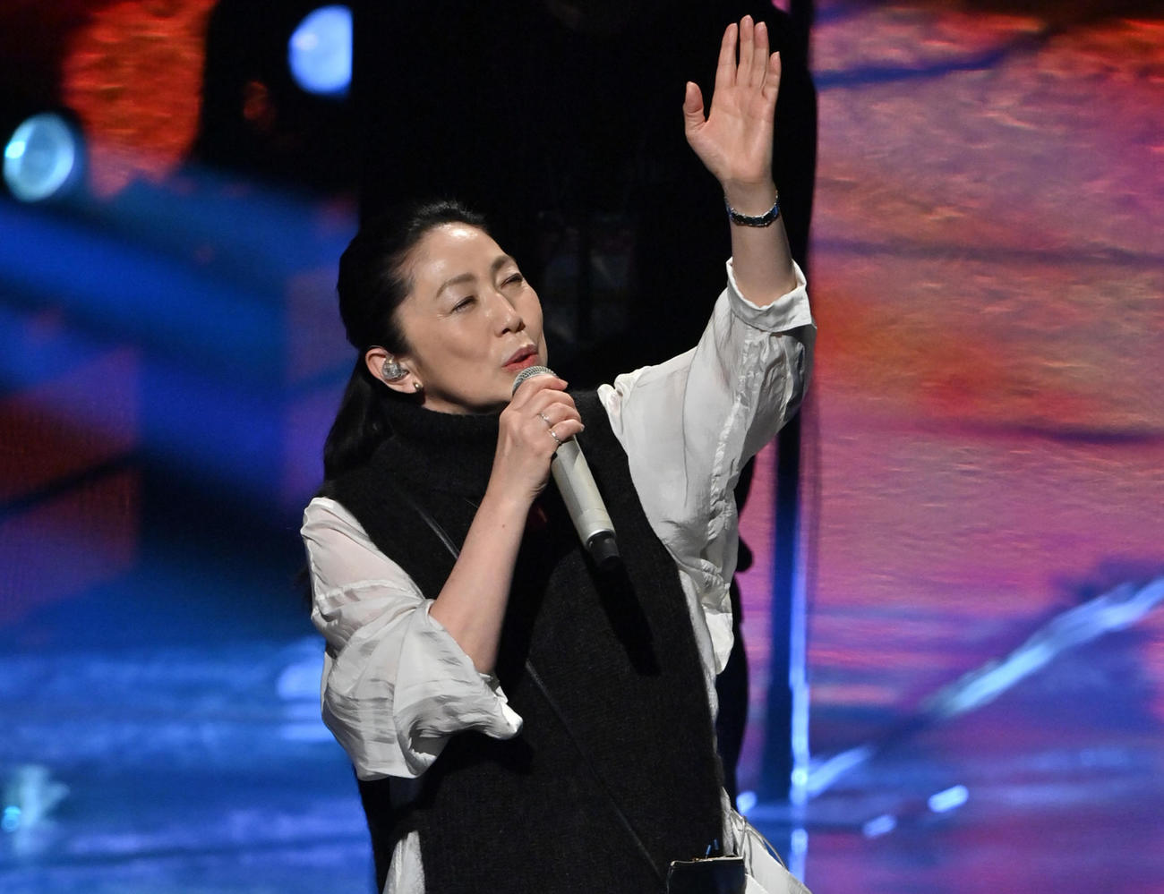 紅白歌合戦のリハーサルに登場した石川さゆり（代表撮影）
