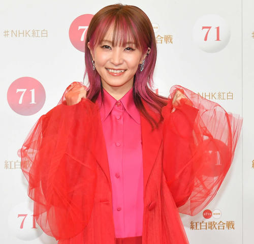 紅白歌合戦のリハーサルに登場したLiSA（代表撮影）
