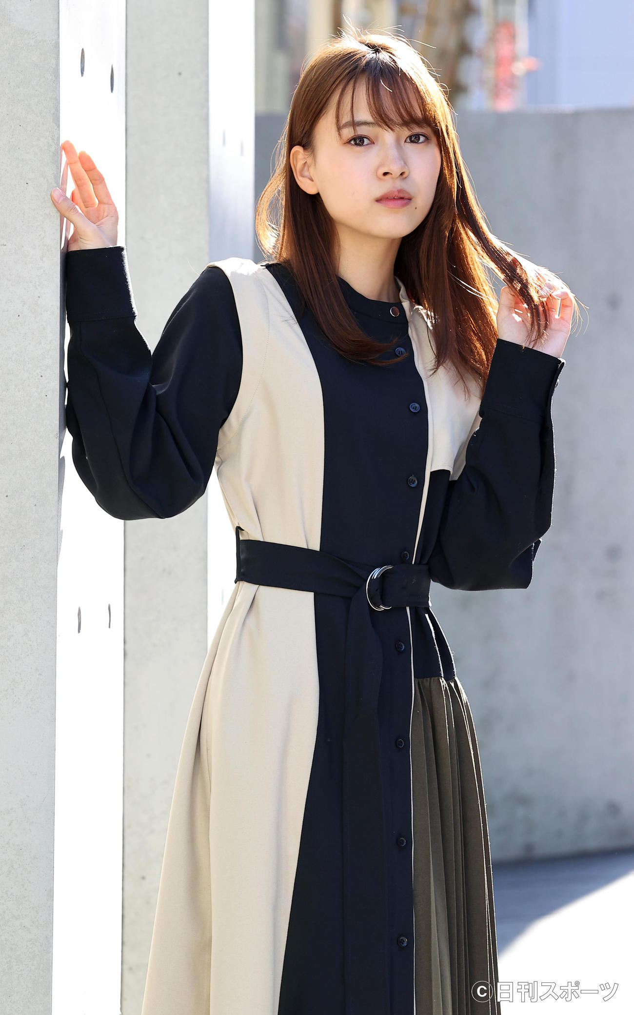 透明感のある表情が印象的な新條由芽（撮影・浅見桂子）