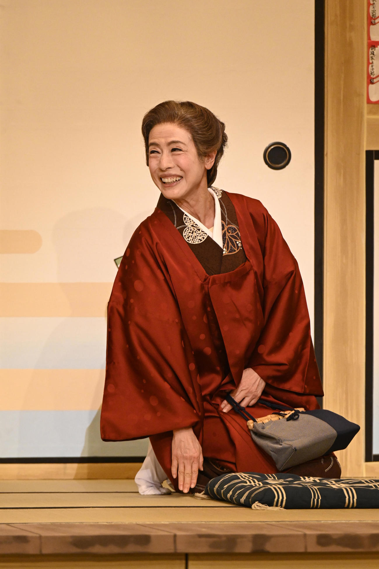 「初笑い！松竹新喜劇新春お年玉公演」が開幕。『鴨八ネギ次郎』を演じる久本雅美（松竹南座提供）